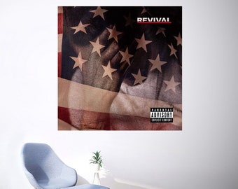 Curtain Call The Hits Eminem Album Poster Rapper Art Print 12x12/" 24x24/" 32x32