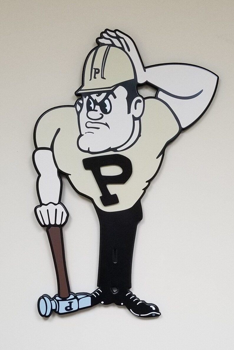 Purdue Pete Purdue University 28 x 18 Etsy