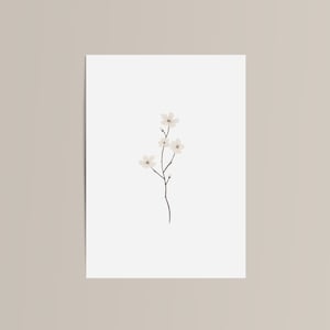 Rouwkaart | Handgetekende kaartjes met illustraties van bloemen | Blanco gevouwen Condoleancekaart | Verdriet | Sterkte | Medeleven