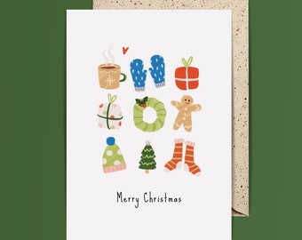 Tarjeta de Navidad | Dulces navideños | Navidad | Tarjeta de felicitación | Postal | Festividades