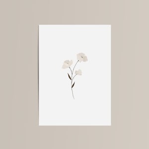 Condoleancekaart | Handgetekende kaartjes met illustraties van bloemen | Blanco gevouwen rouwkaart | Verdriet | Sterkte | Medeleven