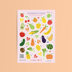 Stickervel Zwanger mijlpalen | Hoogtepunten | Hoe groeit jouw baby?