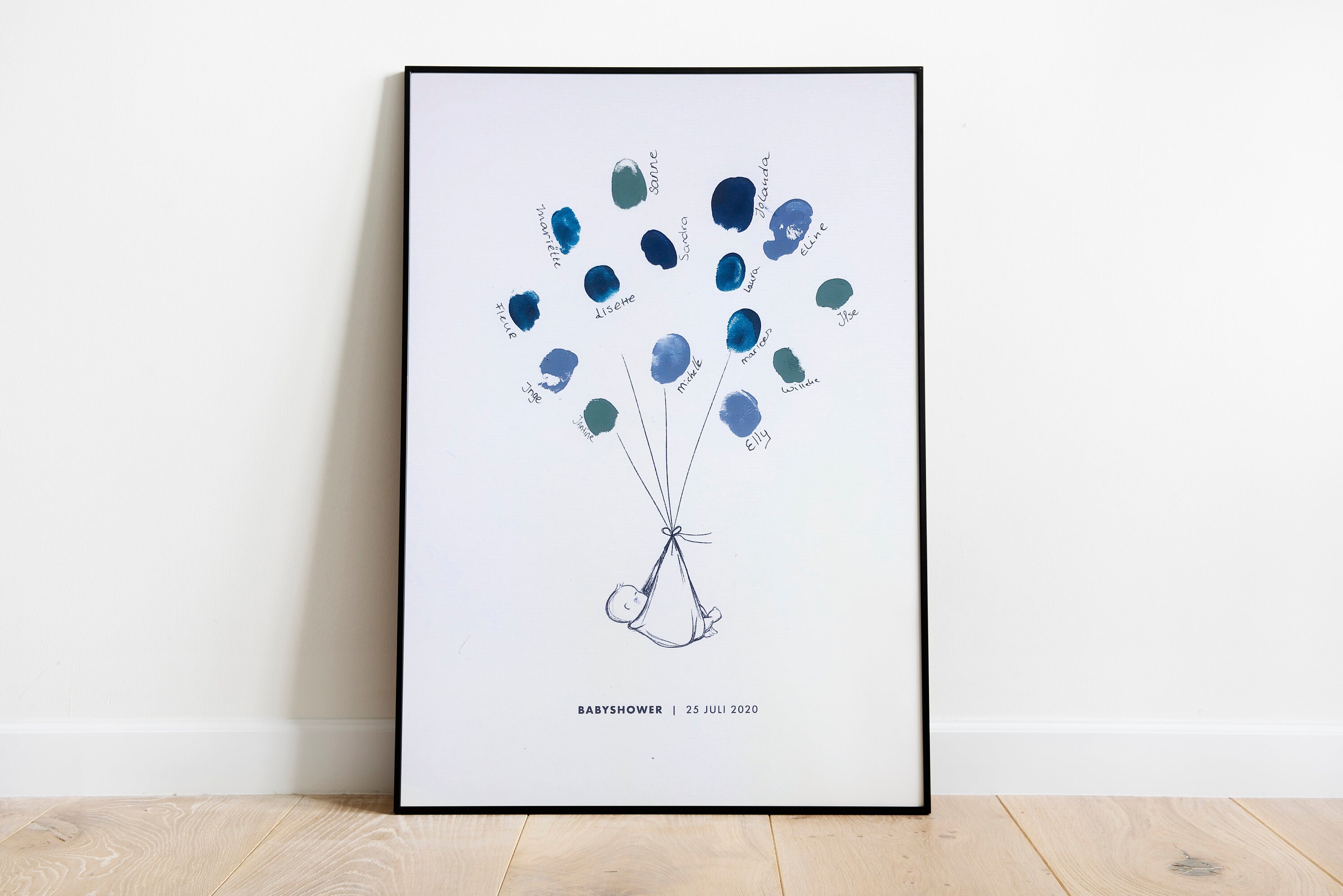 Baby shower guestbook A4 poster for fingerprints Nursery Etsy