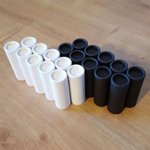Tube de baume à lèvres en papier noir et blanc (20 pcs)