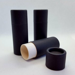 50pcs Black Paper Lip Balm Tube 15g image 3