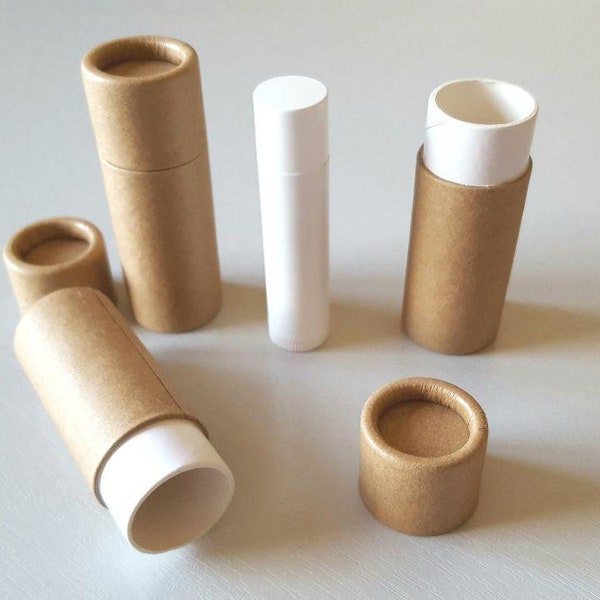 20 tubes de baume à lèvres en papier kraft (15 g)