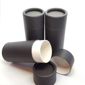 Tubo desodorante de papel Kraft preto 50 unidades (75g)