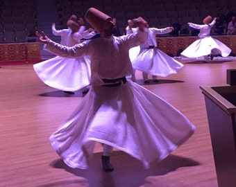 FULL SET whirling dervish dress semazen sema ,whirling STITCHED to size by Dervish from Konya  shoes ,tennure,sikke turkey sufi mevlana rumi