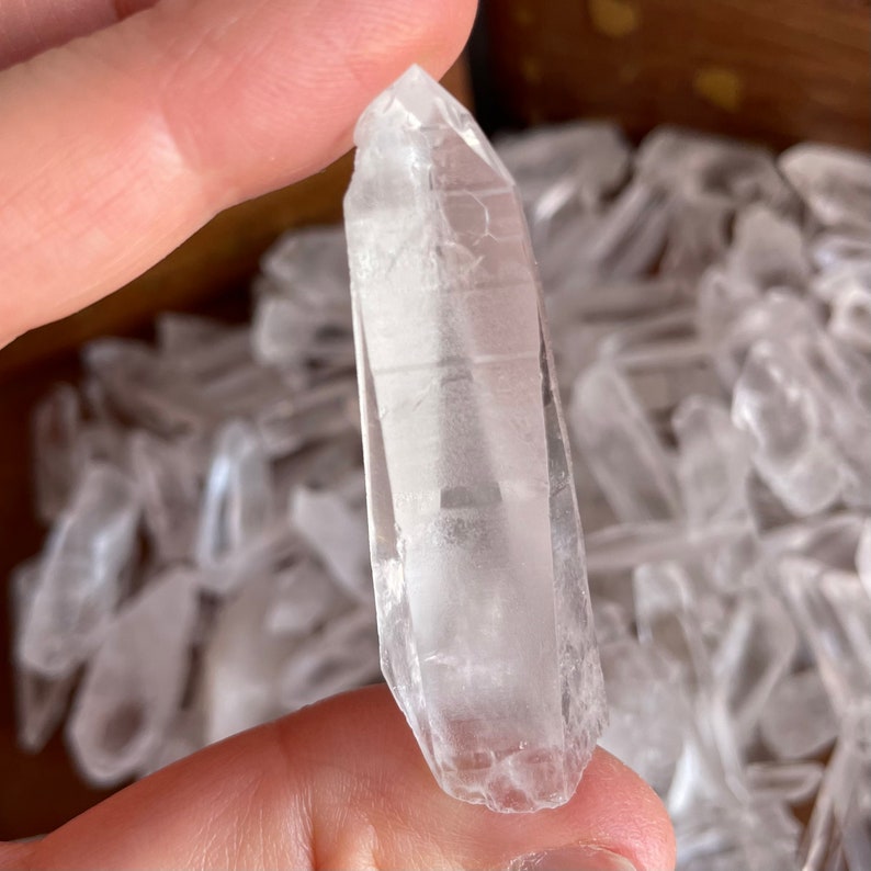 Close-up of Lemurian Quartz Point, A Grade Premium Quality