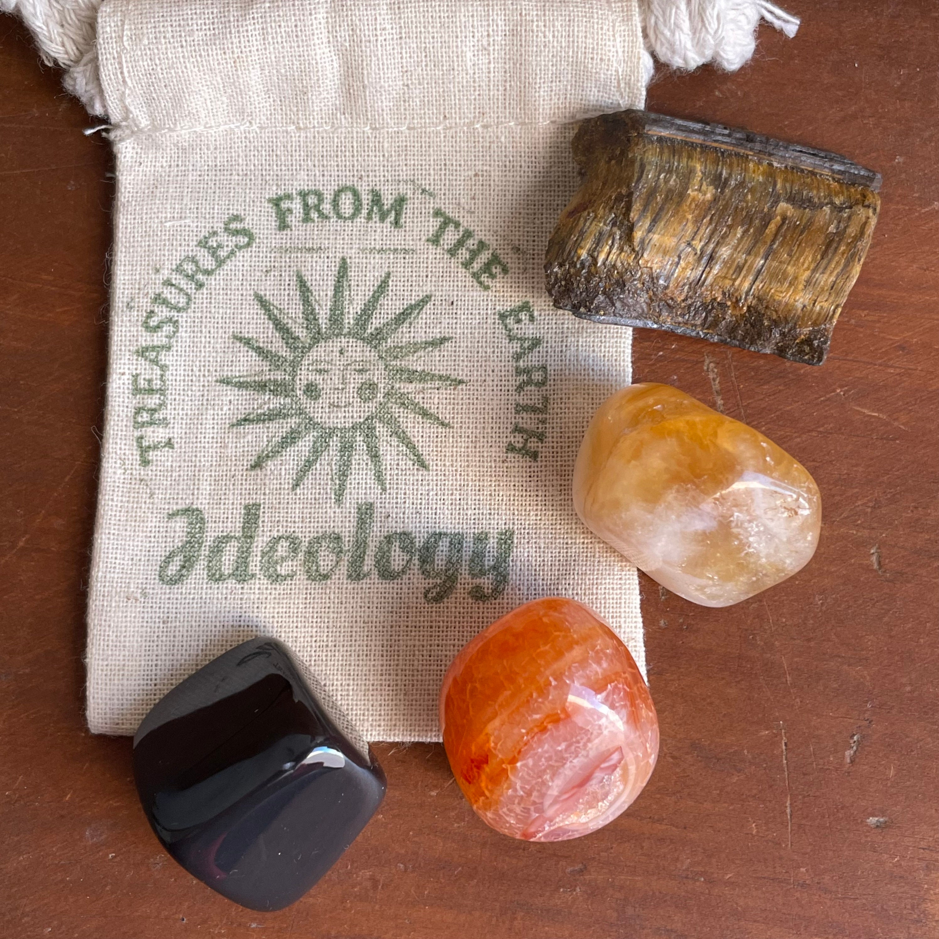 Protection Crystal Set Strength & Protection Crystal Set - Tiger's Eye, Carnelian, Citrine ...