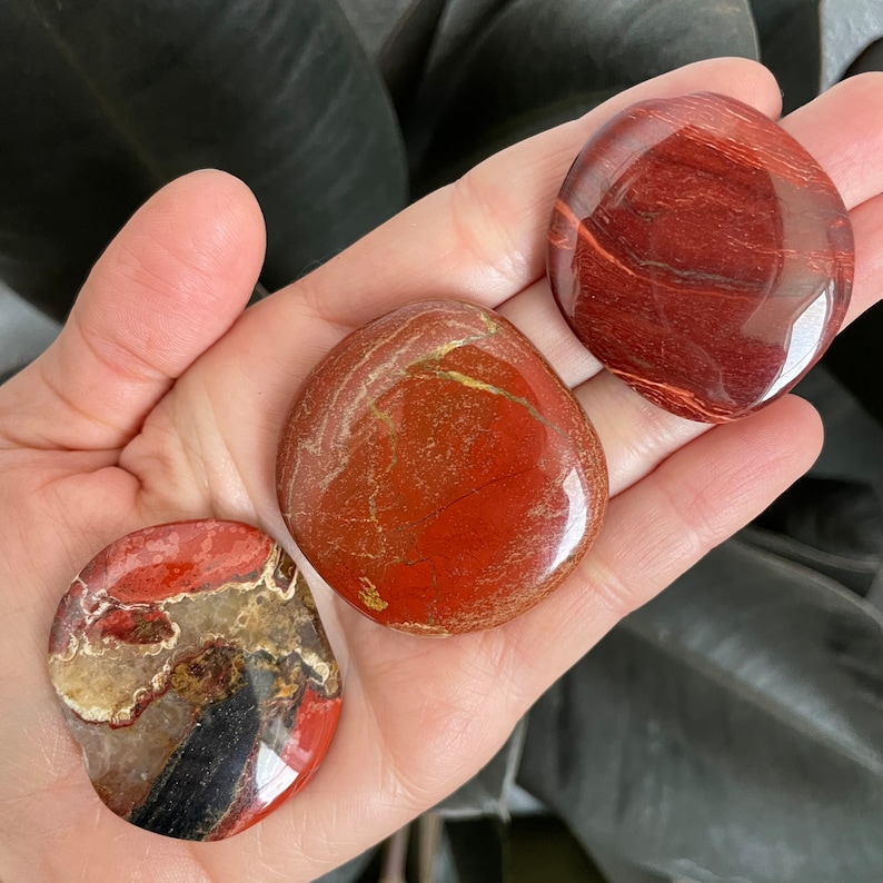 Rich Red Jasper Flat Stone - Your pocket-sized source of emotional strength.