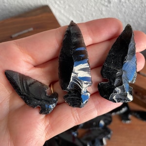 Black Obsidian Arrowhead - Root Chakra Stone - Healing Crystal for Grounding Energy - Individual or Bulk Quantities