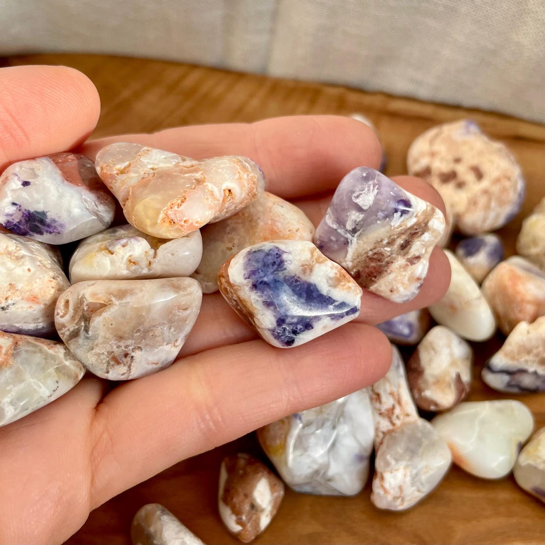 Tumbled Morado Opal Violet Flame Opal Crystals Small Large Tumbled Morado Opal Violet Flame Opal Crystals Small Large