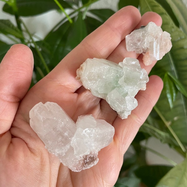 Zeolite Cluster - Apophyllite Cluster - Stilbite Cluster from India - Natural Crystal Cluster, Various Sizes 1-2 inches - Unique Gifts