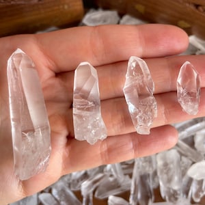 Lemurian Quartz Point - Natural Lemurian Crystal Points - A Grade Lemurian Crystals - Choose Your Size 0.25-2.5" - Raw Lemurian from Brazil
