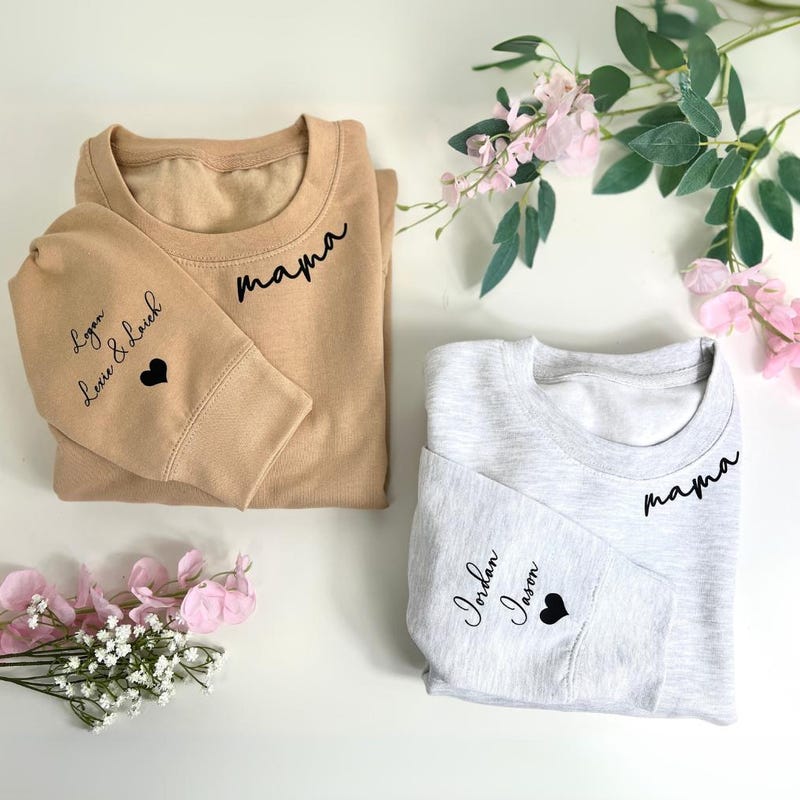 MAMA Sweatshirt, Sweater for Mother&#39;s day gift, Gift for Mum Sweatshirt, First Mother&#39;s Day Present, Gift for Mom, Personalised mama shirt