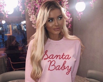 Santa Baby Christmas Jumper, Christmas Jumper Day, Holiday Sweater, Christmas Sweater, Xmas Shirt, Christmas Day outfit, xmas gift for her