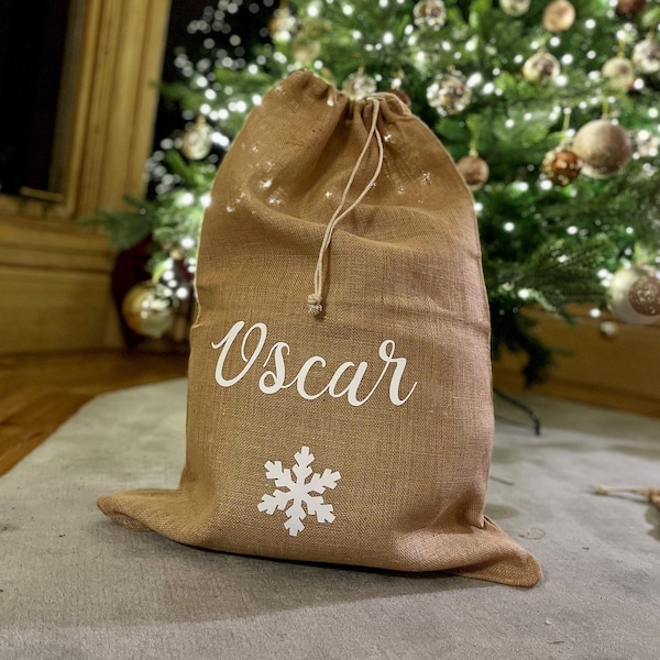 Personalised Santa Sacks | Stockings for Christmas | Kids Gift Bags | Christmas Eve Box | Custom xmas gift | Personalize Stocking Stuffer