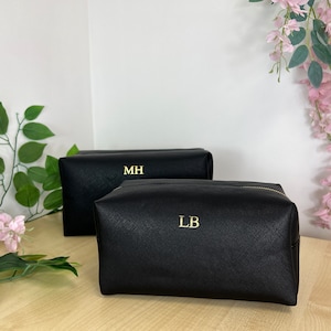 NEW Personalised cosmetic bag with small monogram, personalised gift for her, personalize makeup bag, toiletry case, bridesmaid gift box