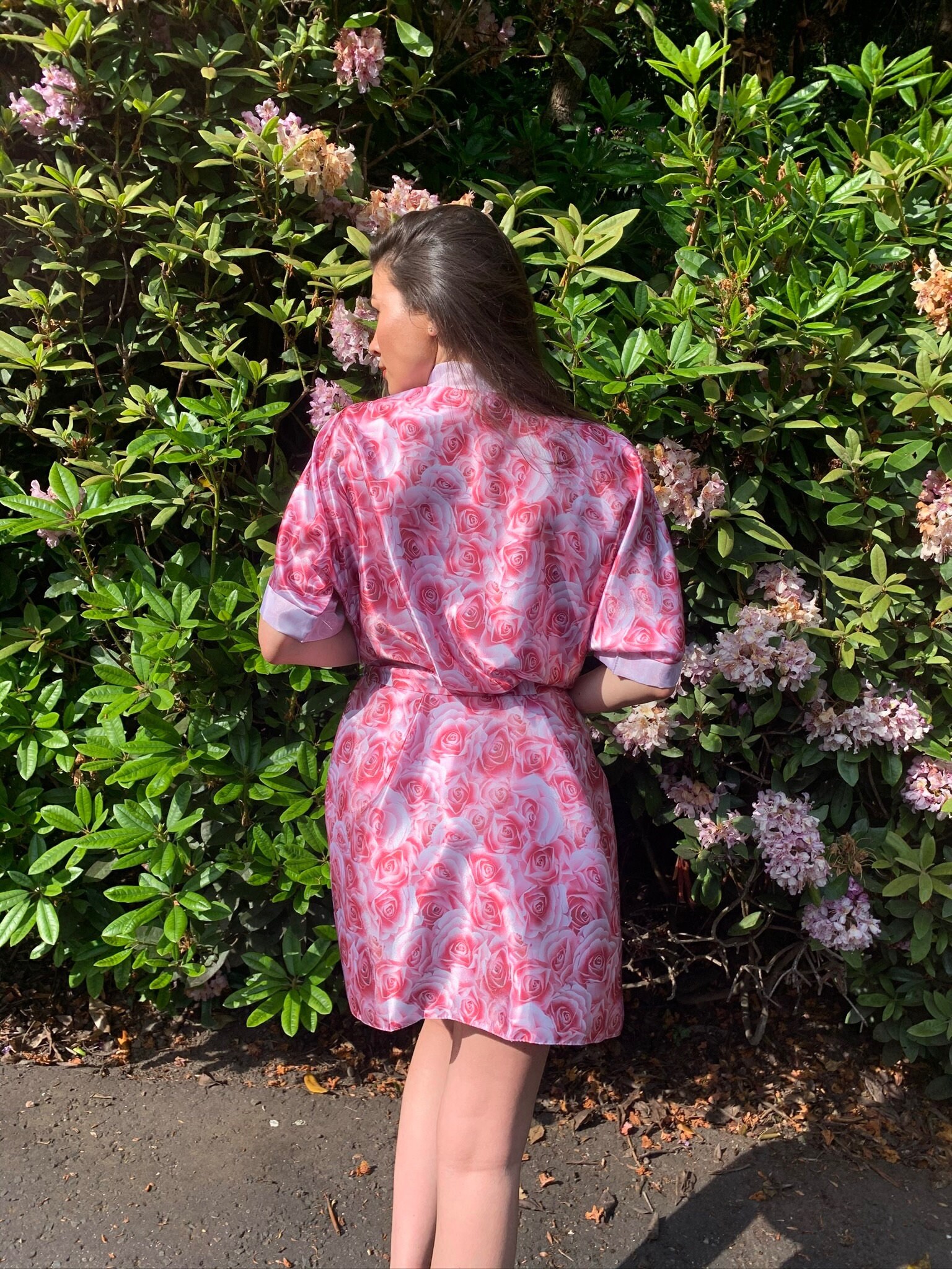 Pink Floral Satin Personalised Robes Bridal Party Robes Etsy UK