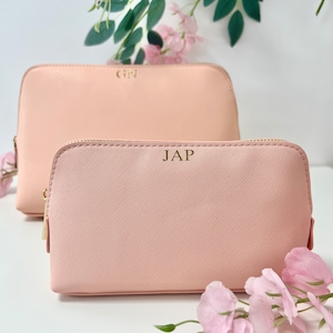 Personalisierte Kosmetiktasche mit kleinem Monogramm benutzerdefinierte Schminktasche personalisiertes Geschenk für sie personalisiertes Geschenk für Brautjungfer veranstalter Bild 5