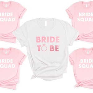 Bride Squad Hen Party Tshirts | Personalised hen party gift | bachelorette party favors | custom tshirt | rose gold hen party