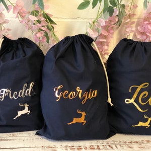Gepersonaliseerde kerstmanzakken | Kinderkousen voor kerst | Kerstcadeauzakjes | Idee kerstavonddoos | Aangepast kerstcadeau | Gepersonaliseerde tas cadeau