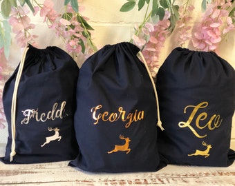 Personalized Santa Sacks | Kids Stockings for Christmas | Xmas Gift Bags | Christmas Eve Box Idea | Custom xmas gift | Personalised bag gift
