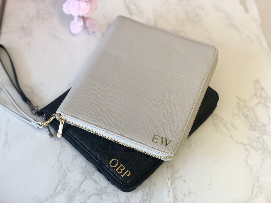 Personalised Travel Document Holder Monogram Travel Wallet Customized