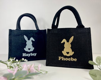 Personalised Easter Bags, Easter Basket for Kids, Easter Egg Hunt Bags, First Easter Gift Bags, Easter Present, Easter Name Bags Children