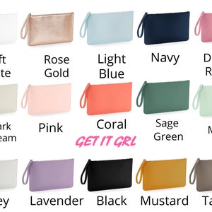 Personalised clutch bag, personalize bag, monogram gift for her, Maid of Honour present, custom bridesmaid gift customized inital pouch image 10