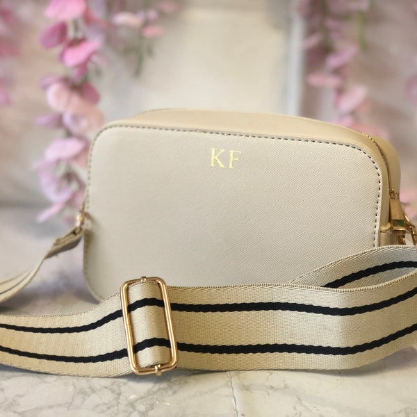 Monogram cross body bag | custom handbag | personalized gift for her | personalised birthday present | over body bag | custom bag with strap