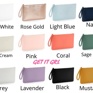 Personalised clutch bag with elegant name Bridesmaid gift gift for bride customized evening bag Personalized gift for her zdjęcie 9