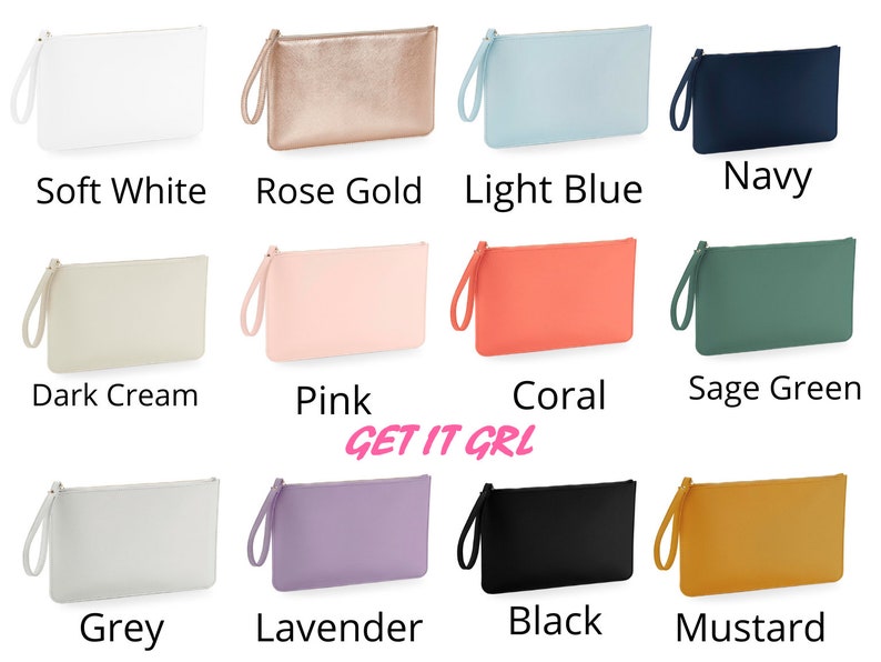 Personalised clutch bag with elegant name Bridesmaid gift gift for bride customized evening bag Personalized gift for her zdjęcie 9