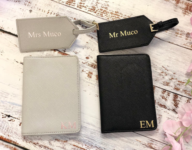 Personalised Passport Holder & Luggage Tag Travel Set Gift Etsy