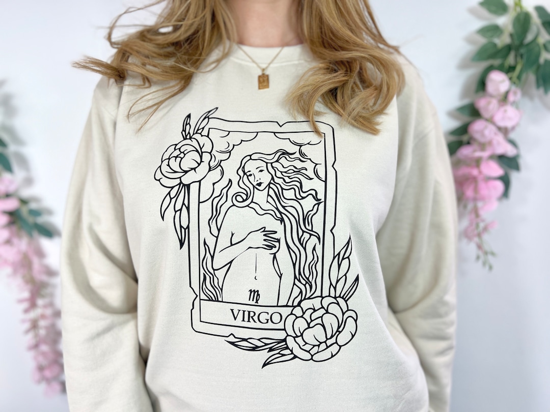 Zodiac Tarot Card Sweatshirt Fall Sweaters and Shirts Gift for Zodiac