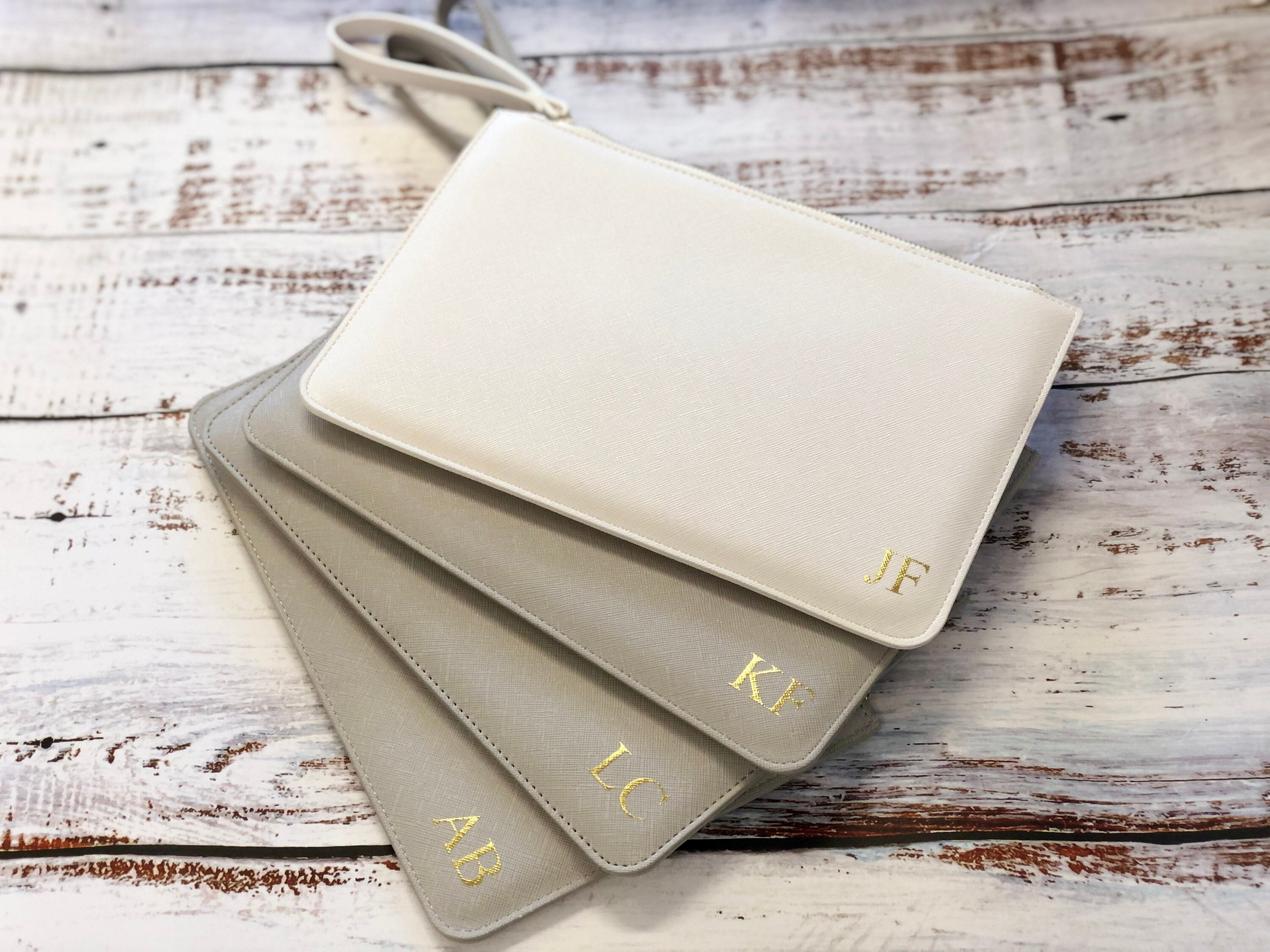 Monogram Clutch Bag Personalised Envelope Clutch Purse -  Israel