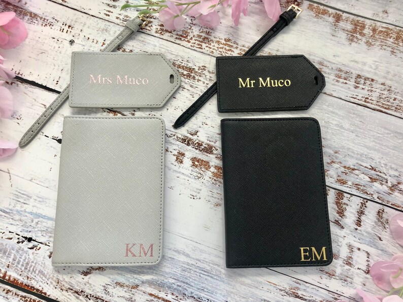 Personalised Passport Holder & Luggage Tag Travel Set Gift Etsy