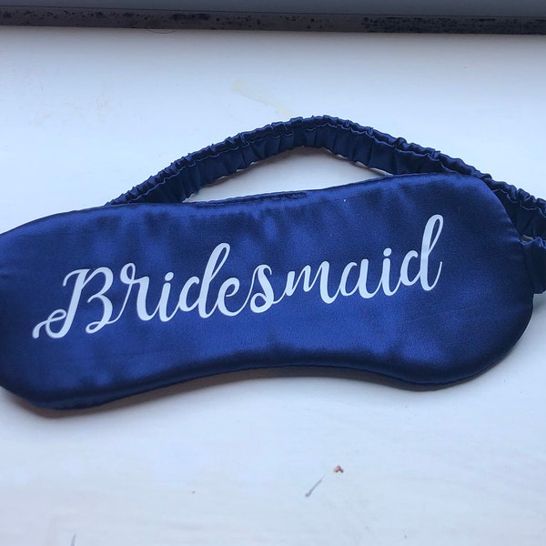 Personalised Satin Sleep Mask | Personalized Eye Mask | bridesmaid gift | personalised gift | gift for her | gift idea