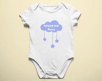 Dream Big Onesie | Personalised baby gift | Personalised baby grow | custom baby onesie | newborn present | baby pajamas | baby bodysuit