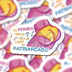 Twerk Down Like the Patriarchy - Twerk Feminism - Adesivo holográfico brilhante - Sarcástico Engraçado Engraçado - Feito à mão