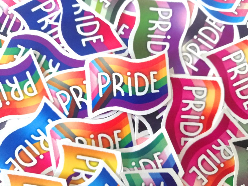 Flower LGBT Pride Flag Stickers Gay, Lesbian, Bi, Trans, Asexual Handmade Art decoration Empowerment image 9