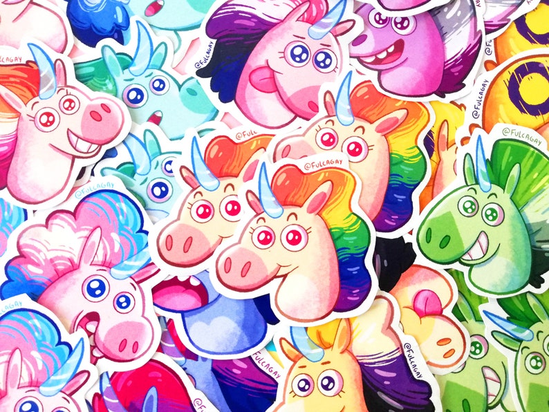 Flower LGBT Pride Flag Stickers Gay, Lesbian, Bi, Trans, Asexual Handmade Art decoration Empowerment image 1