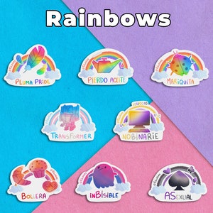 Flower LGBT Pride Flag Stickers Gay, Lesbian, Bi, Trans, Asexual Handmade Art decoration Empowerment image 5