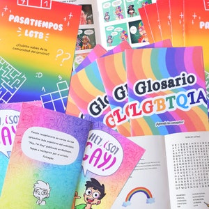 Fanzines Comics Magazines LGBT Queer Books Stapled / Hey, I'm Gay / LGBTQIA Glossary / LGBT Hobbies image 1