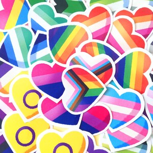 Flower LGBT Pride Flag Stickers Gay, Lesbian, Bi, Trans, Asexual Handmade Art decoration Empowerment image 2