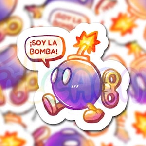 I'm the Bomb - Bomber Mario Bros Luigi - Holografische glänzende Aufkleber Sarkastisches lustiges lustiges Gamer-Videospiel - handgefertigt