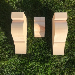 Wooden Corbels solid pine style A 1 pair Shelf Brackets Wooden Corbels solid pine style A 1 pair Shelf Brackets