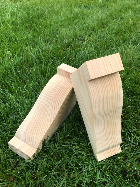 Wooden Corbels solid pine style A 1 pair Shelf Brackets Wooden Corbels solid pine style A 1 pair Shelf Brackets