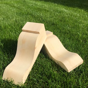 Wooden Corbels (Shelf Brackets) solid pine style A (1 pair)
